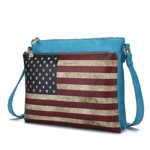 1315 American Flag Design Crossbody Bag , Patriotic Handbag American Pride